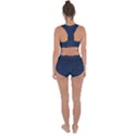 Digital dark blue Linen Racerback Boyleg Bikini Set View2