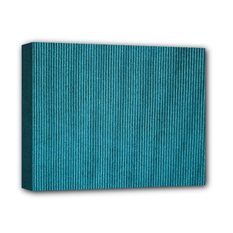 Blue Digital Fabric Deluxe Canvas 14  X 11  (stretched) by ConteMonfrey