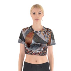 European Robin Cotton Crop Top