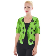 Abstract Geometric Modern Pattern Cropped Button Cardigan by dflcprintsclothing