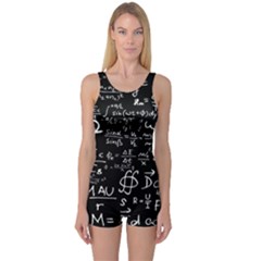 E=mc2 Text Science Albert Einstein Formula Mathematics Physics One Piece Boyleg Swimsuit by uniart180623