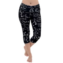 E=mc2 Text Science Albert Einstein Formula Mathematics Physics Lightweight Velour Capri Yoga Leggings