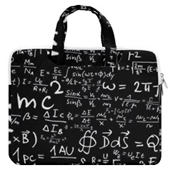 E=mc2 Text Science Albert Einstein Formula Mathematics Physics Macbook Pro 16  Double Pocket Laptop Bag  by uniart180623