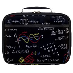 Black Background With Text Overlay Mathematics Formula Board Full Print Lunch Bag by uniart180623