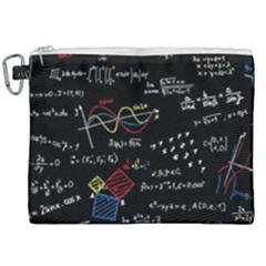 Black Background With Text Overlay Mathematics Formula Board Canvas Cosmetic Bag (xxl) by uniart180623