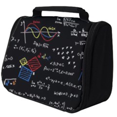 Black Background With Text Overlay Mathematics Formula Board Full Print Travel Pouch (big) by uniart180623