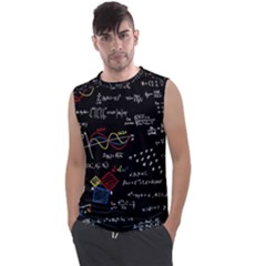 Black Background With Text Overlay Mathematics Formula Board Men s Regular Tank Top by uniart180623