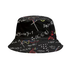 Black Background With Text Overlay Mathematics Formula Board Inside Out Bucket Hat by uniart180623