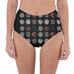 Black And Multicolored Polka Dot Artwork Digital Art Reversible High-Waist Bikini Bottoms