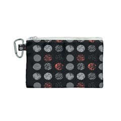 Black And Multicolored Polka Dot Artwork Digital Art Canvas Cosmetic Bag (small) by uniart180623
