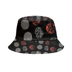 Black And Multicolored Polka Dot Artwork Digital Art Inside Out Bucket Hat by uniart180623