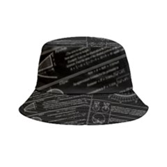 Black Background With Text Overlay Mathematics Trigonometry Inside Out Bucket Hat by uniart180623