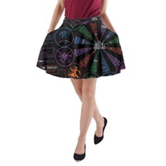 Zodiac Geek A-line Pocket Skirt