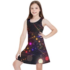 Abstract Light Star Design Laser Light Emitting Diode Kids  Lightweight Sleeveless Dress by uniart180623