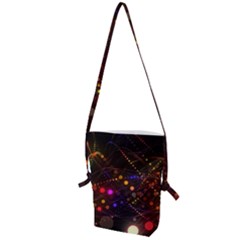 Abstract Light Star Design Laser Light Emitting Diode Folding Shoulder Bag by uniart180623