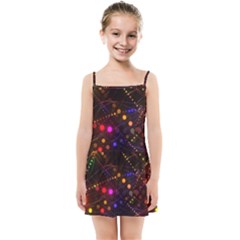 Abstract Light Star Design Laser Light Emitting Diode Kids  Summer Sun Dress by uniart180623