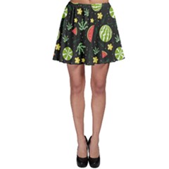 Watermelon Berries Patterns Pattern Skater Skirt by uniart180623