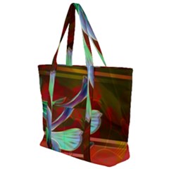 Abstract Fractal Design Digital Wallpaper Graphic Backdrop Zip Up Canvas Bag by uniart180623