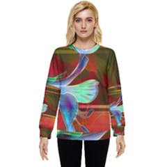 Abstract Fractal Design Digital Wallpaper Graphic Backdrop Hidden Pocket Sweatshirt by uniart180623