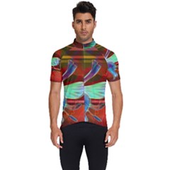 Abstract Fractal Design Digital Wallpaper Graphic Backdrop Men s Short Sleeve Cycling Jersey by uniart180623