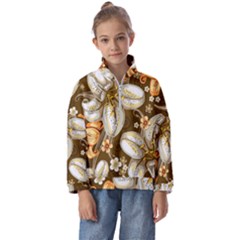 Flowers Pattern Floral Patterns Decorative Art Kids  Half Zip Hoodie by uniart180623