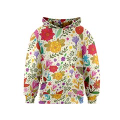 Colorful Flowers Pattern Abstract Patterns Floral Patterns Kids  Pullover Hoodie by uniart180623