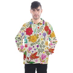 Colorful Flowers Pattern Abstract Patterns Floral Patterns Men s Half Zip Pullover by uniart180623