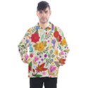 Colorful Flowers Pattern Abstract Patterns Floral Patterns Men s Half Zip Pullover View1