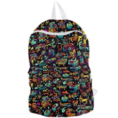 Cartoon Monster Pattern Abstract Background Foldable Lightweight Backpack by uniart180623