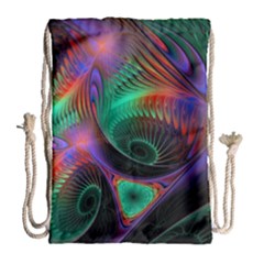 Circle Art 3d Artwork Graphics Vortex Colorful Digital Art Drawstring Bag (large) by uniart180623