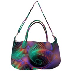 Circle Art 3d Artwork Graphics Vortex Colorful Digital Art Removable Strap Handbag by uniart180623