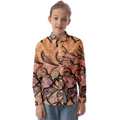Colorful Paisley Background Artwork Paisley Patterns Kids  Long Sleeve Shirt by uniart180623