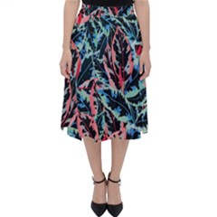 Leaves Leaf Pattern Patterns Colorfu Classic Midi Skirt