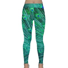 Green And Blue Peafowl Peacock Animal Color Brightly Colored Classic Yoga Leggings