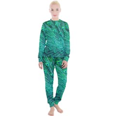 Green And Blue Peafowl Peacock Animal Color Brightly Colored Women s Lounge Set