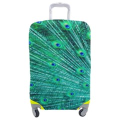 Green And Blue Peafowl Peacock Animal Color Brightly Colored Luggage Cover (Medium)