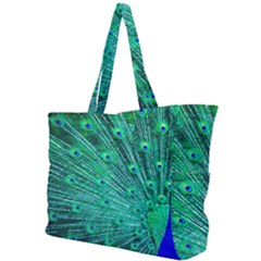 Green And Blue Peafowl Peacock Animal Color Brightly Colored Simple Shoulder Bag