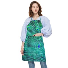 Green And Blue Peafowl Peacock Animal Color Brightly Colored Pocket Apron