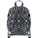 Fractal Star Mandala Black And White Zip Up Backpack View3