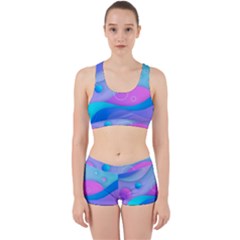 Colorful Blue Purple Wave Work It Out Gym Set