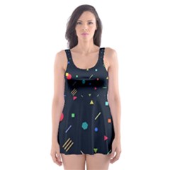 Abstract Minimalism Digital Art Abstract Skater Dress Swimsuit