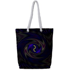 Manadala Twirl Abstract Full Print Rope Handle Tote (small) by uniart180623