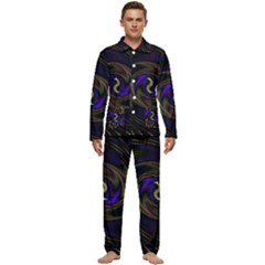 Manadala Twirl Abstract Men s Long Sleeve Velvet Pocket Pajamas Set by uniart180623