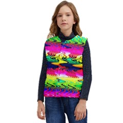 Waves Of Color Kid s Button Up Puffer Vest	 by uniart180623