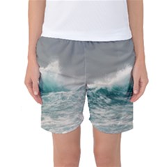 Big Storm Wave Women s Basketball Shorts by uniart180623