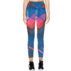 Minimalist Abstract Shaping Abstract Digital Art Minimalism Pocket Leggings  by uniart180623