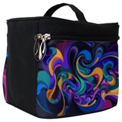 Colorful Waves Abstract Waves Curves Art Abstract Material Material Design Make Up Travel Bag (big)