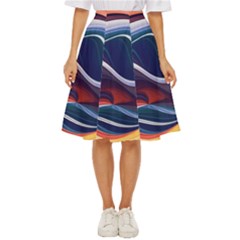 Wave Of Abstract Colors Classic Short Skirt by uniart180623