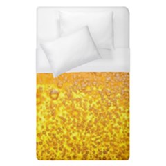 Texture Pattern Macro Glass Of Beer Foam White Yellow Bubble Duvet Cover (single Size) by uniart180623