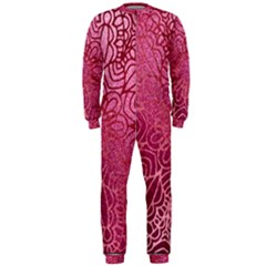 Pink Mandala Glitter Bohemian Girly Glitter Onepiece Jumpsuit (men) by uniart180623